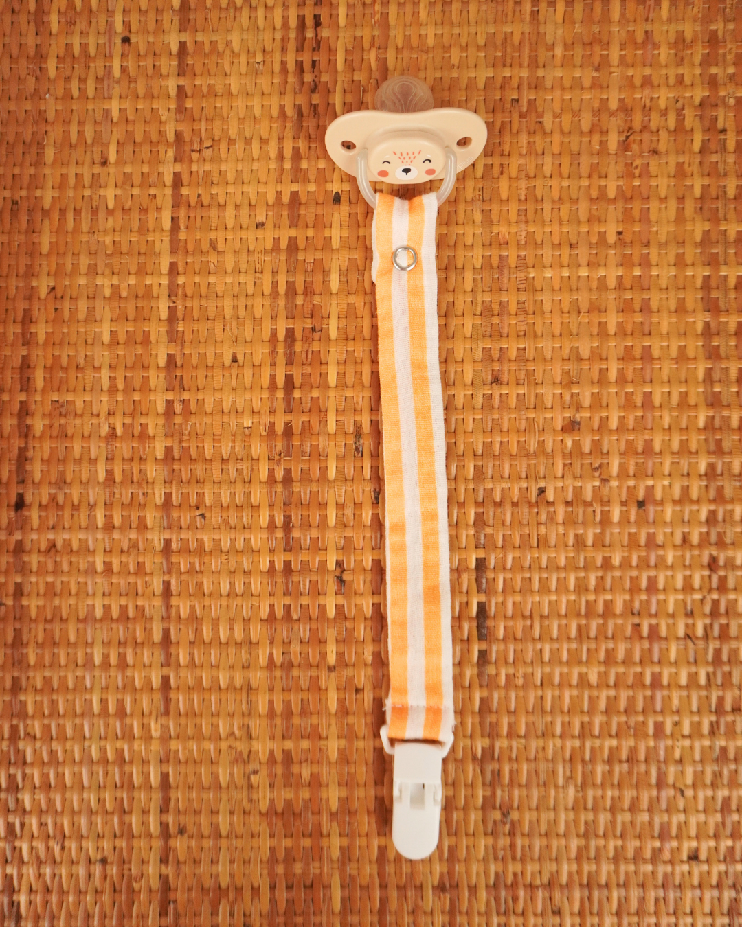 Chupetero Rayas Mandarina - The Kids Club