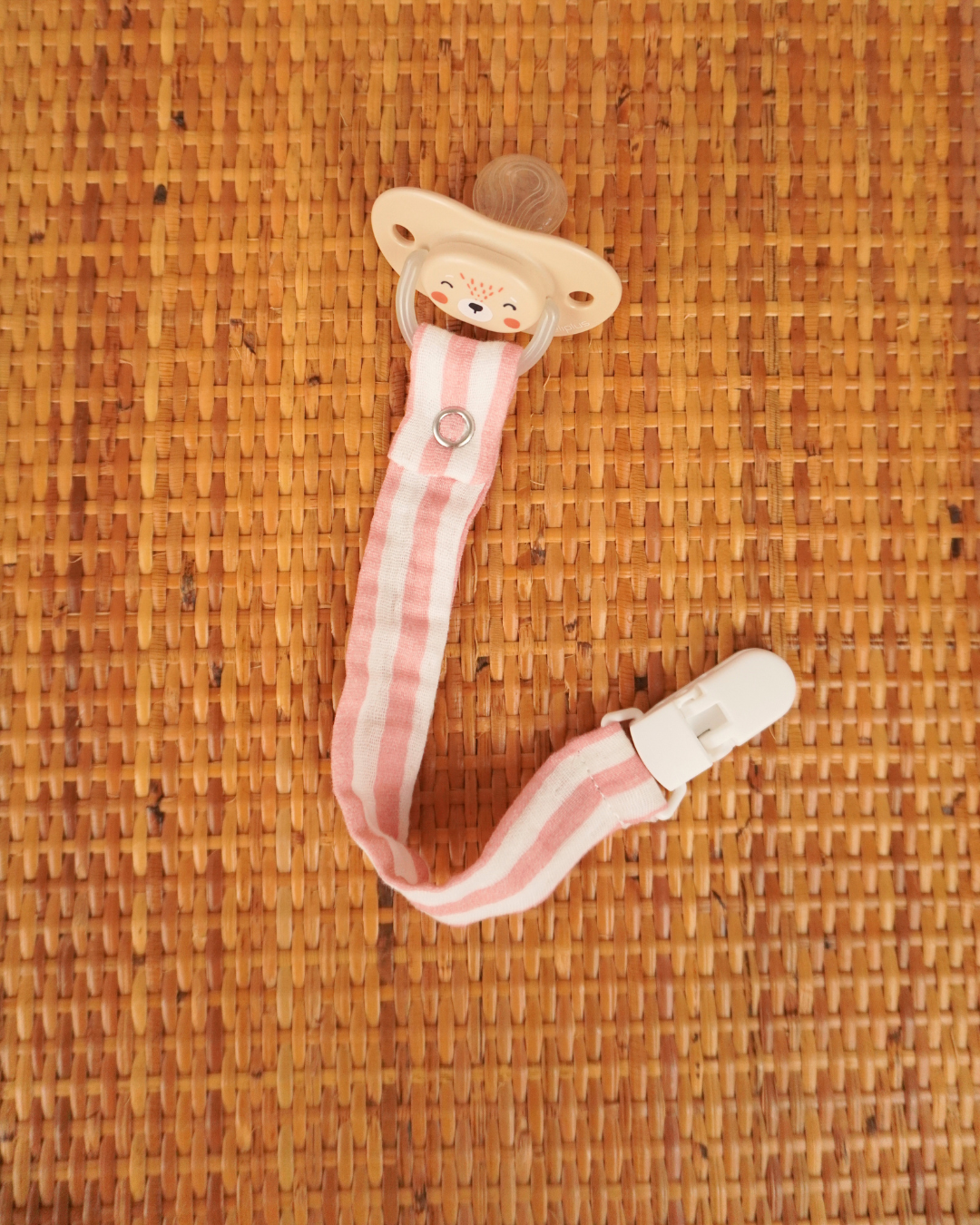 Chupetero Rayas Rosa - The Kids Club