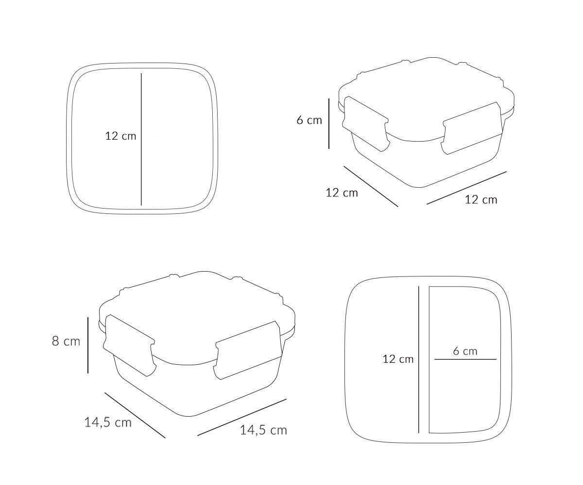 Caja Almuerzo Grande - Pandas in Space - Tutete - The Kids Club