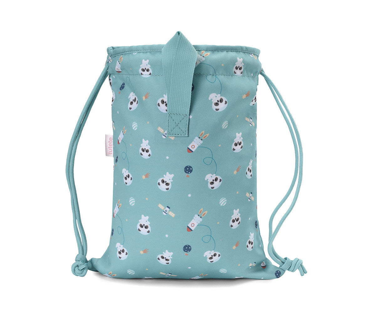 Mochila Saco Tela - Pandas in Space - Tutete