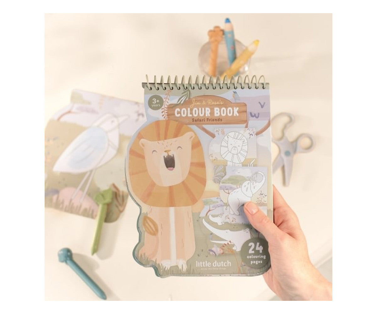 Libro Colorear León - Safari Friends - Little Dutch