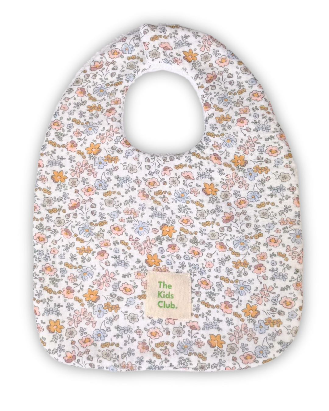 🌸 Babero Estampado Flores – 100% algodón orgánico