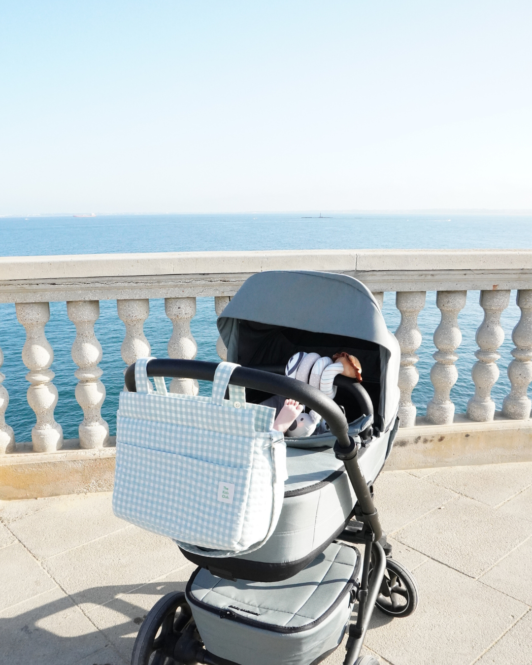 Bolso carrito Vichy Acqua - The Kids Club