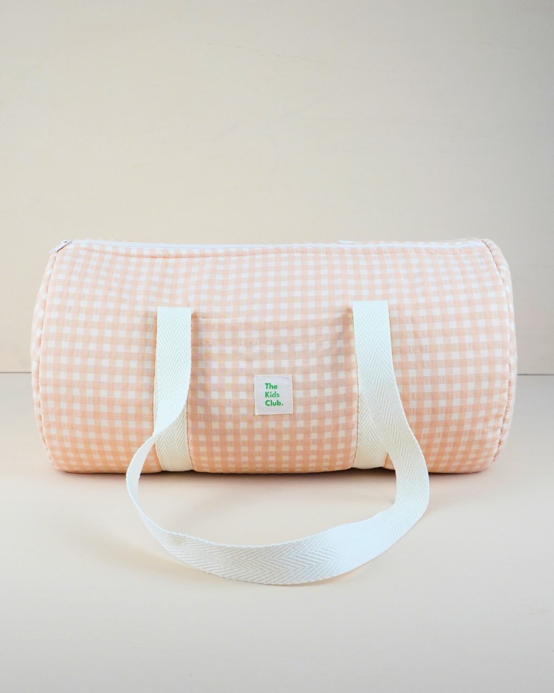 Bolso fin de semana Vichy Melocotón - The Kids Club
