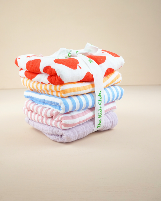 Pack de 5 Muselinas Picnic 70cm x 70cm - The Kids Club