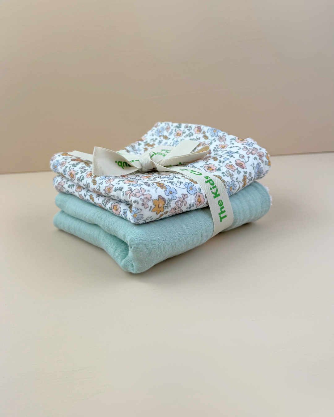 Pack de 2 toallitas de algodón orgánico - Flores + Acqua - The Kids Club
