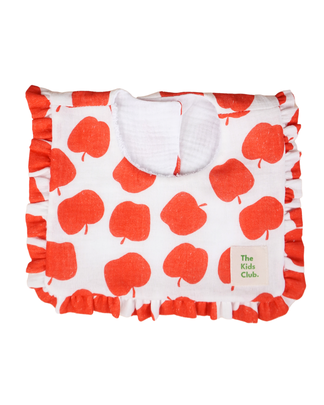 Babero Volantes Estampado Manzanas - The Kids Club