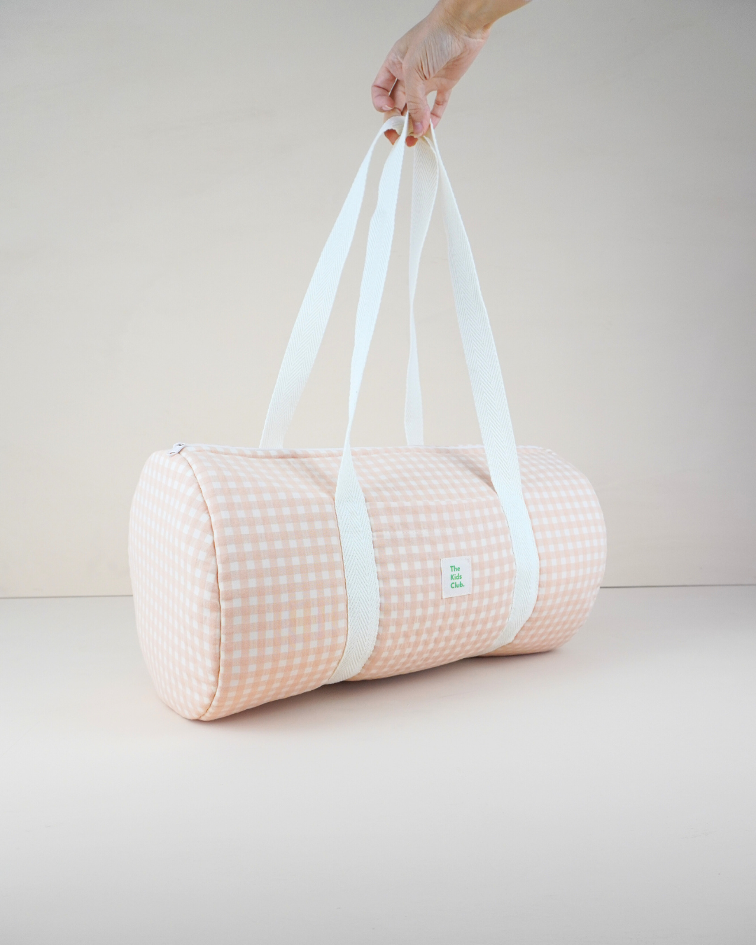 Bolso fin de semana Vichy Melocotón - The Kids Club