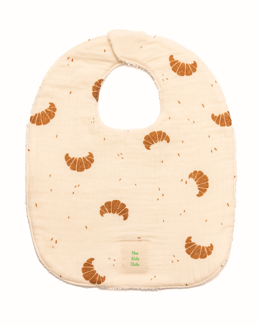 Pack Regalo Bebé – 3 Baberos Algodón Orgánico (Croissants, Teja y Cuadros)