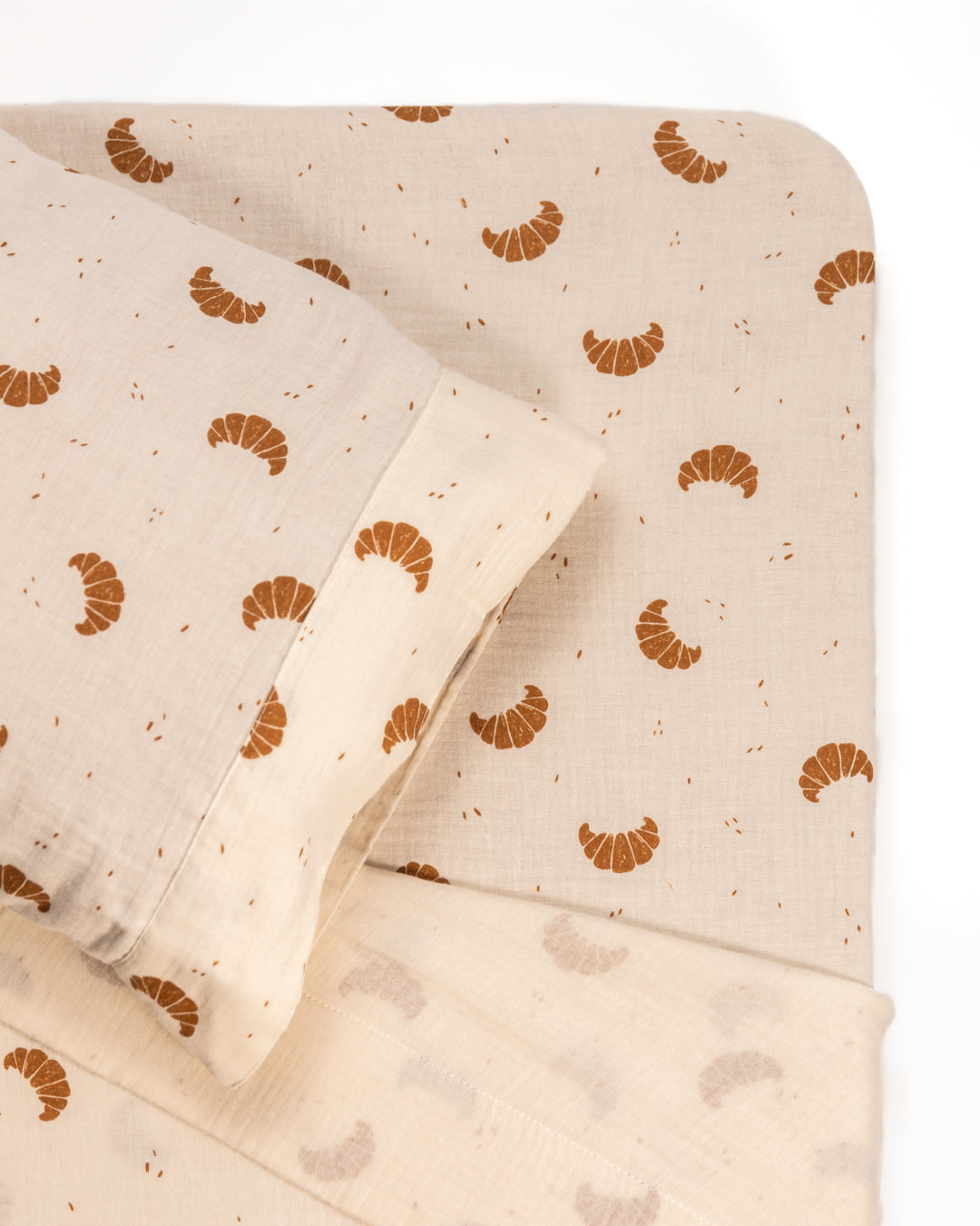 Pack Sábanas de Cuna Estampado Croissant - The Kids Club