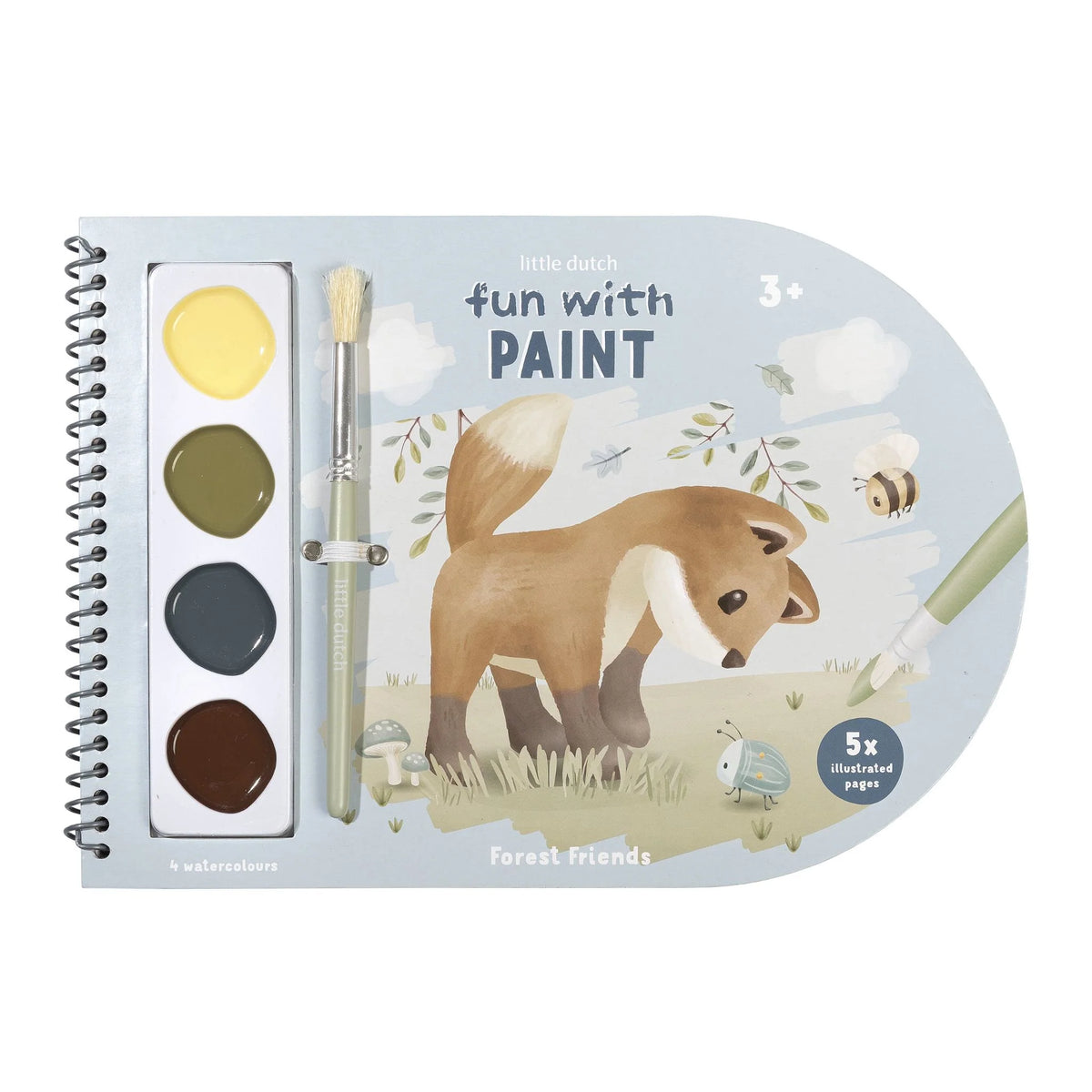 Libro para Colorear con Acuarelas - Forest Friends - Little Dutch - The Kids Club