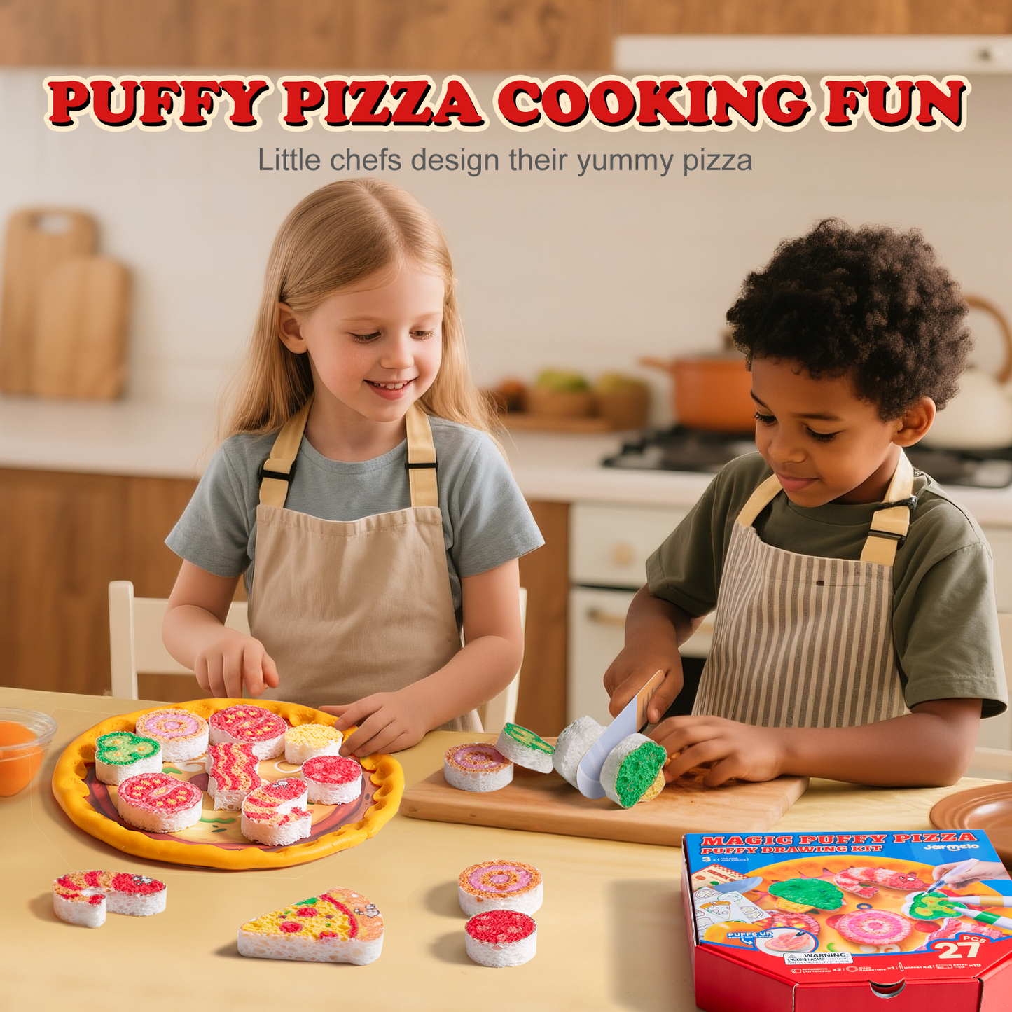 Magic Puffy Pizza  - Drawing kit - Jarmelo