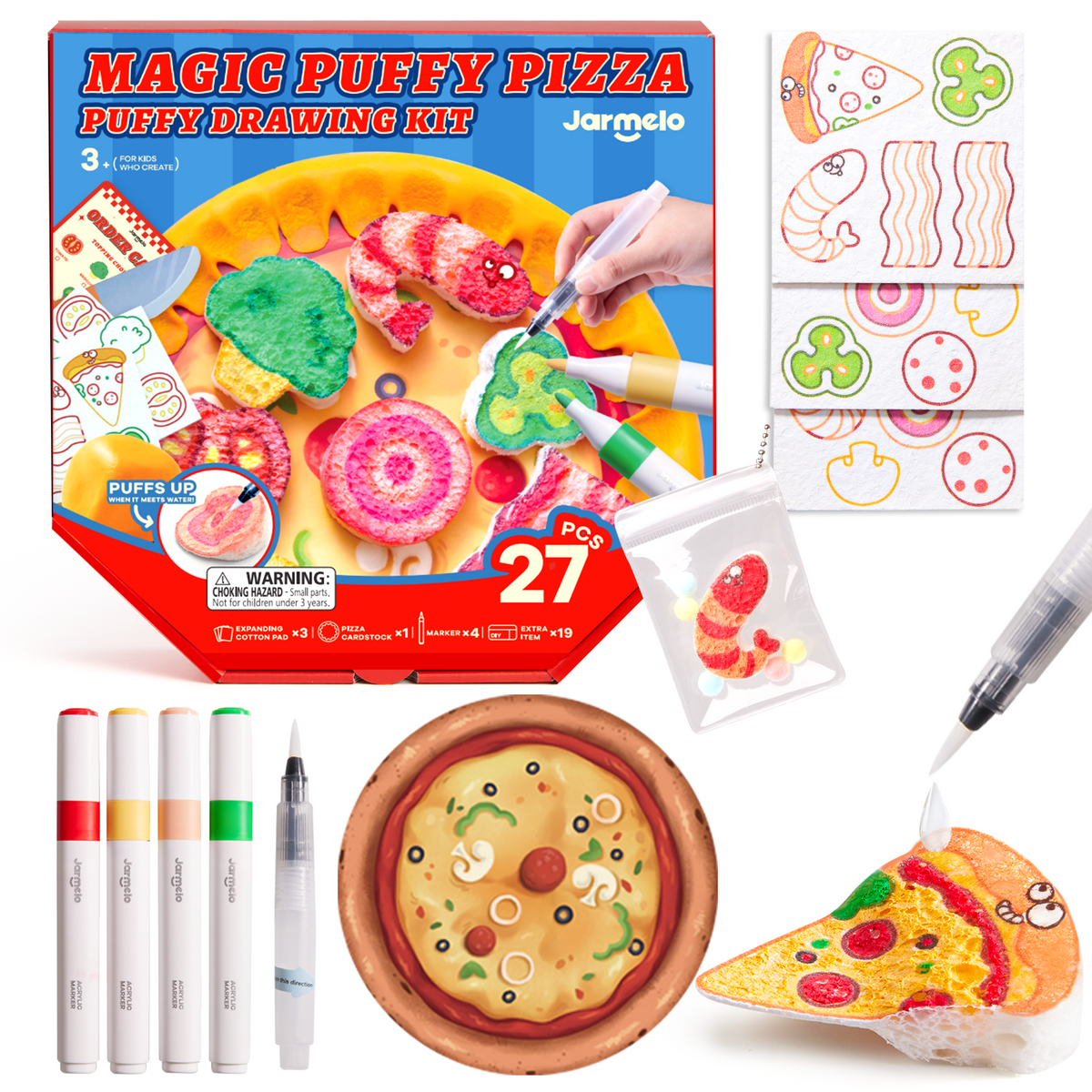 Magic Puffy Pizza  - Drawing kit - Jarmelo