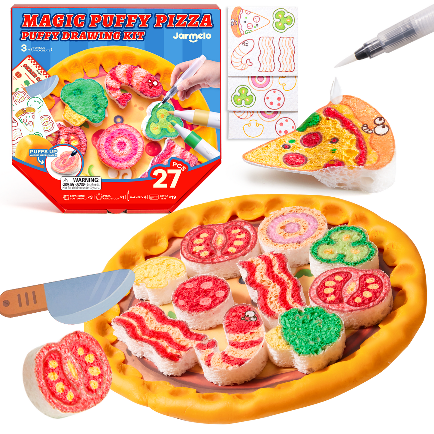 Magic Puffy Pizza  - Drawing kit - Jarmelo