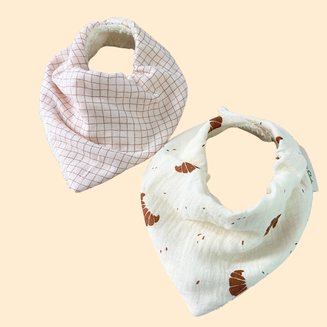 Pack de 2 Bandanas Croissant y Cuadros