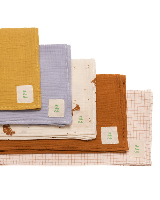 Pack de 5 Muselinas 70cm x 70cm - The Kids Club