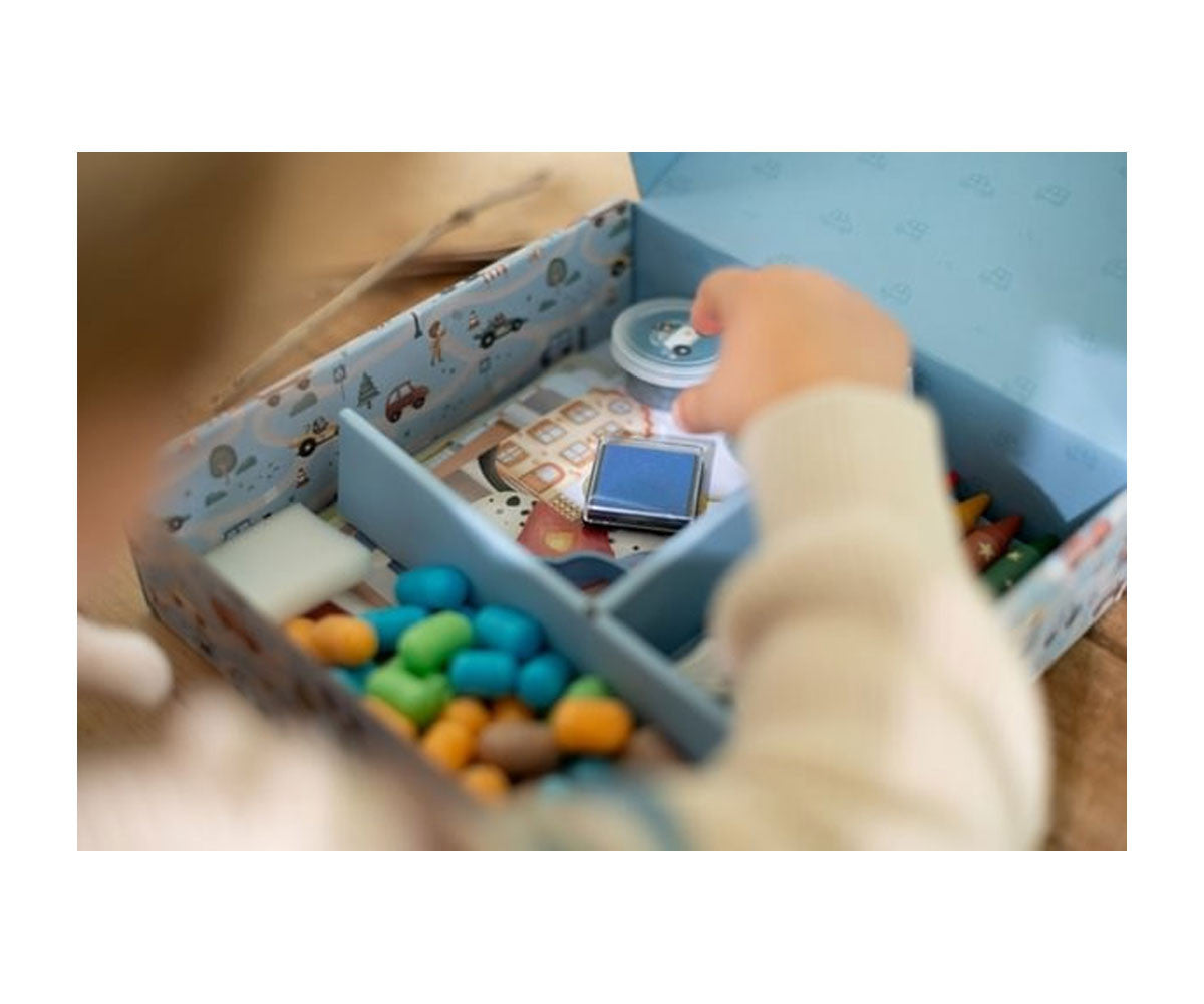 Caja de Creatividad Grande  - Azul - Little Dutch
