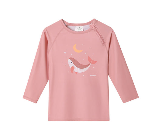 Camiseta Protección Solar  Manga Larga - Pink Whales - Tutete - The Kids Club