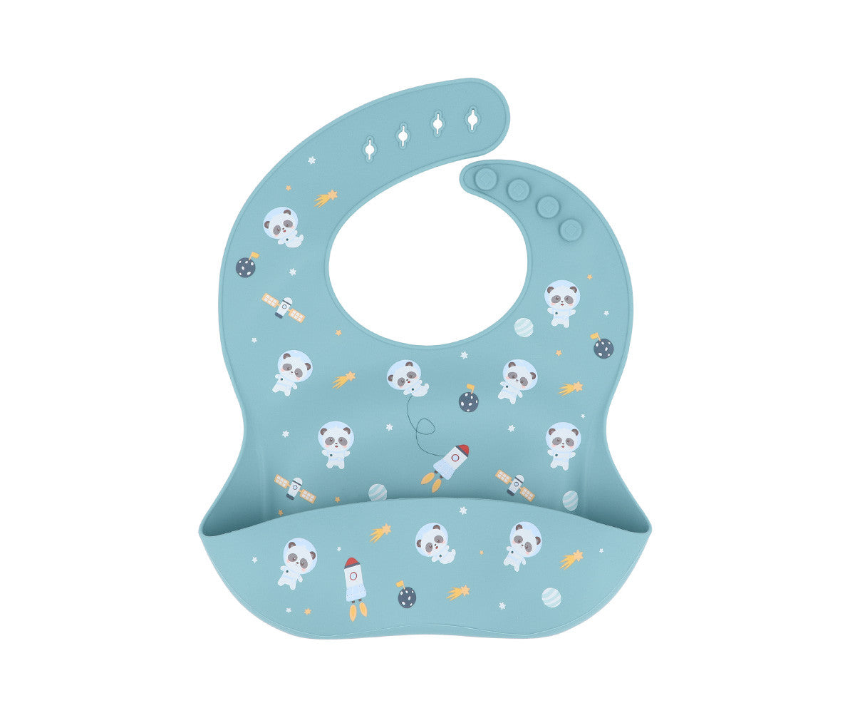 Babero Silicona - Pandas in Space - Tutete - The Kids Club