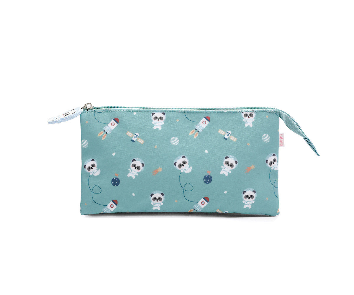 Estuche 3 Compartimentos - Pandas in Space - Tutete - The Kids Club