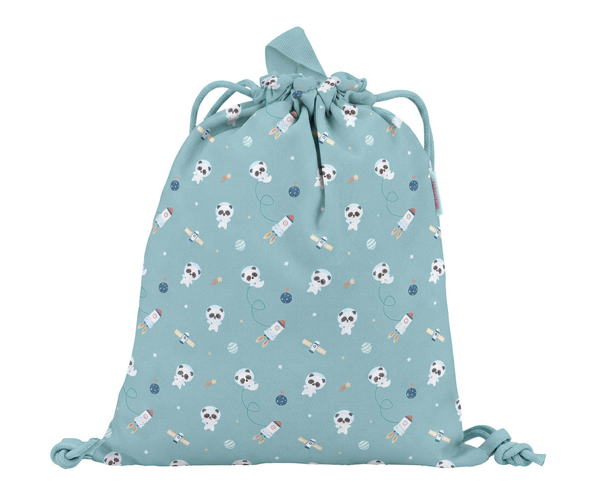 Mochila Saco Tela - Pandas in Space - Tutete