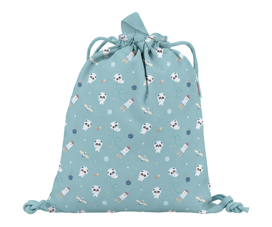 Mochila Saco Tela - Pandas in Space - Tutete - The Kids Club
