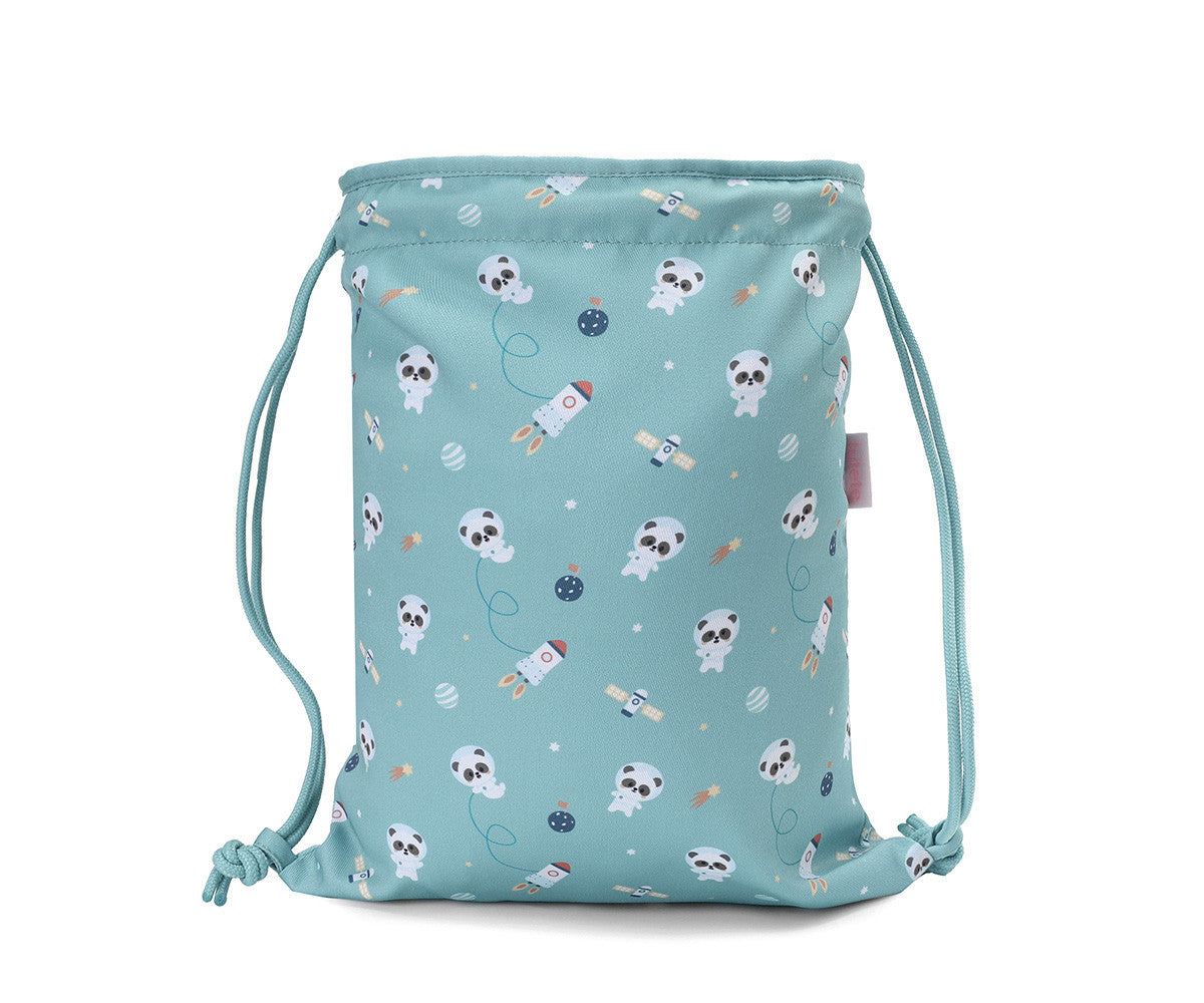 Mochila Saco Tela - Pandas in Space - Tutete