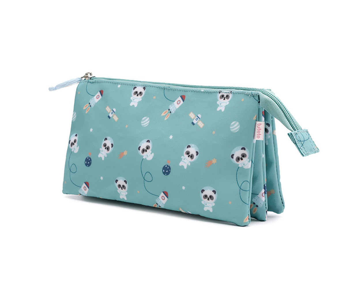 Estuche 3 Compartimentos - Pandas in Space - Tutete - The Kids Club