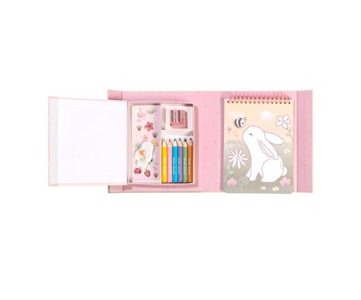 Set para Colorear - Rosa Fairy Garden - Little Dutch