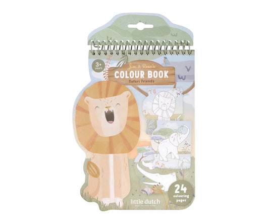 Libro Colorear León - Safari Friends - Little Dutch - The Kids Club