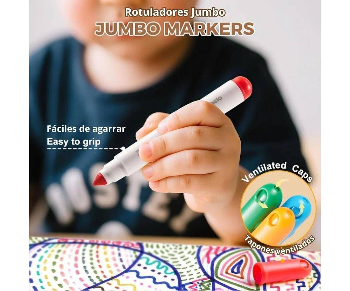 12 Rotuladores a base de agua - EXTRA Lavable - Jarmelo