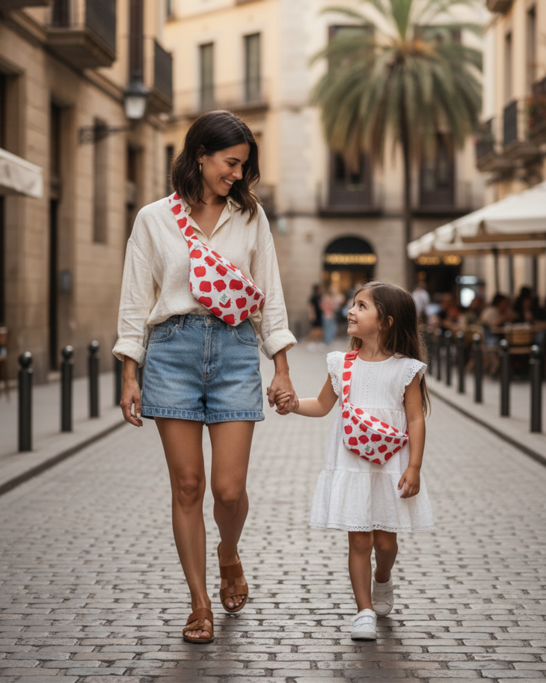 Pack Riñoneras Mamá & Kids – Manzanas