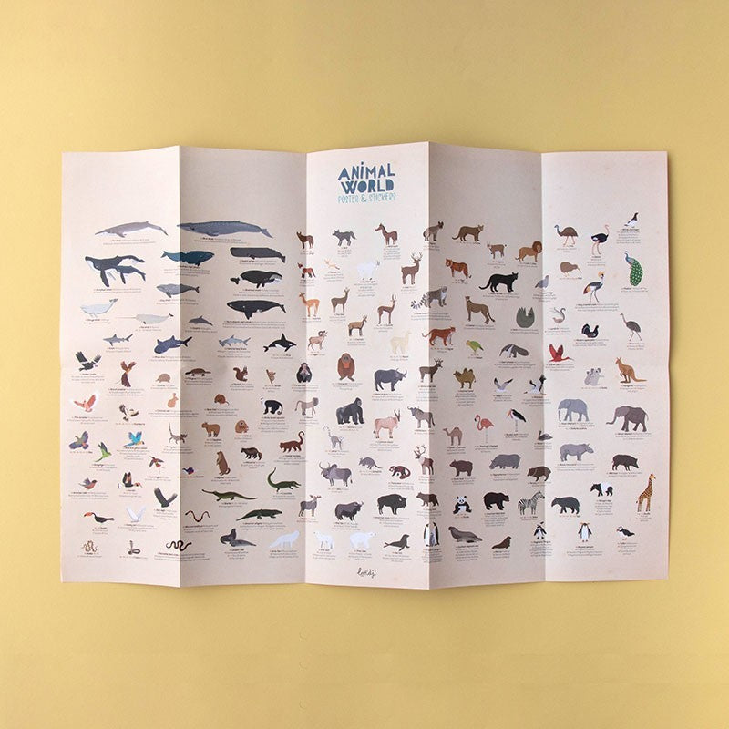 ANIMAL WORLD - Poster & Pegatinas - Londji