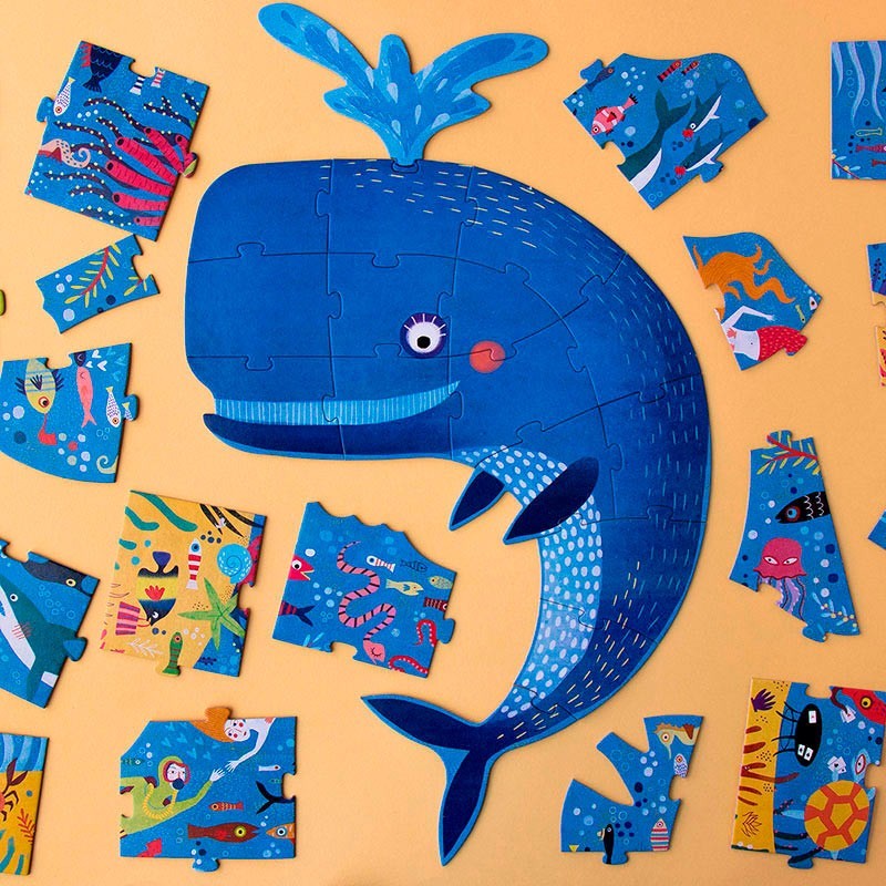 MY BIG BLUE PUZZLE - Puzzle - Londji - The Kids Club