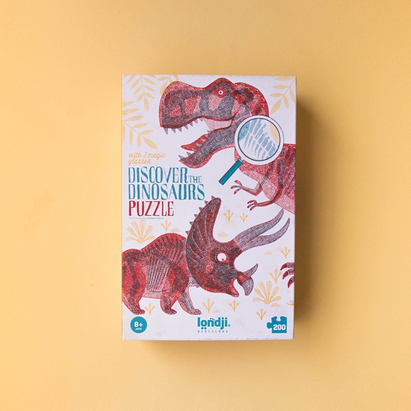 PACK DINO LOVER · Puzzles y pegatinas +8 años