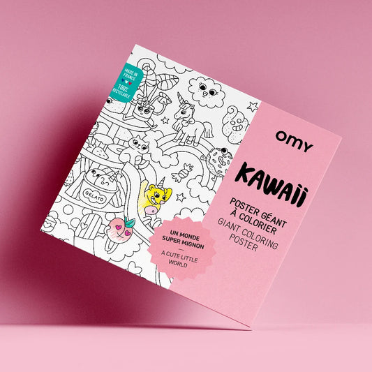 Póster gigante para colorear - Kawaii - Omy