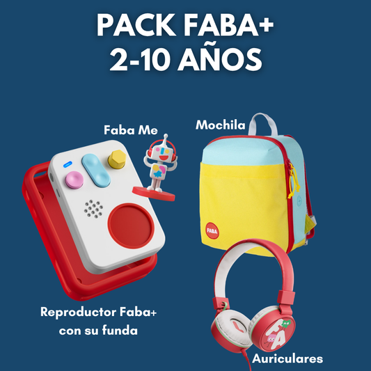 PACK FABA · Reproductor con funda, auriculares y mochila +2/10 años - The Kids Club