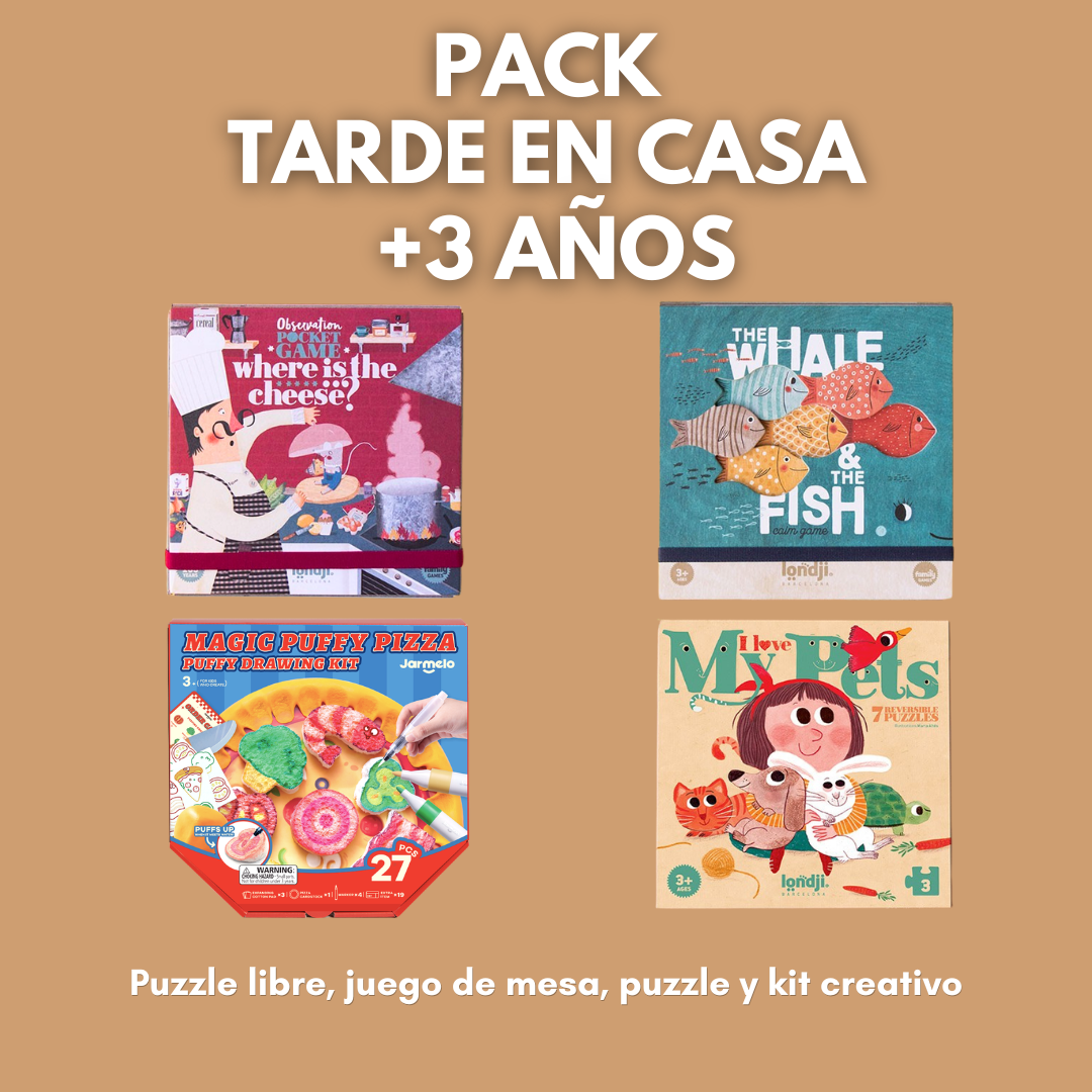 PACK TARDE EN CASA · Juegos y actividades +3 años