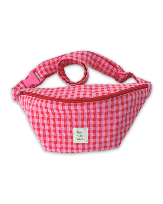 RIÑONERA VICHY ROJO ROSA KIDS