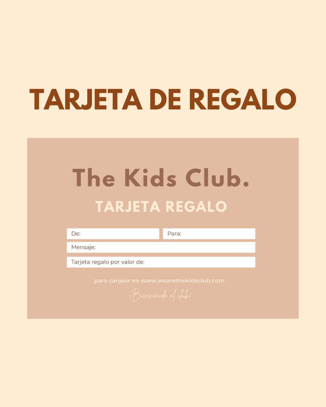 Tarjeta Regalo The Kids Club