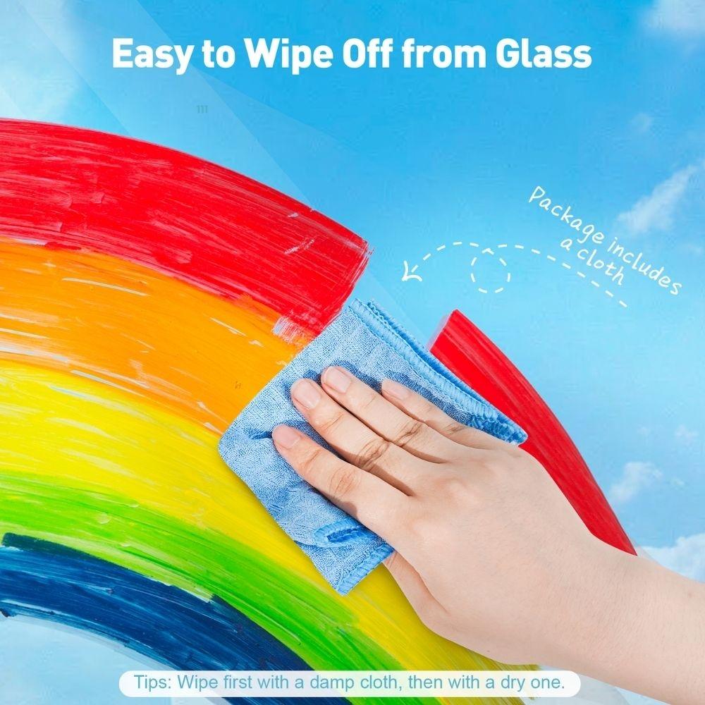 6 Crayones de ventana  - Lavable - Jarmelo - The Kids Club