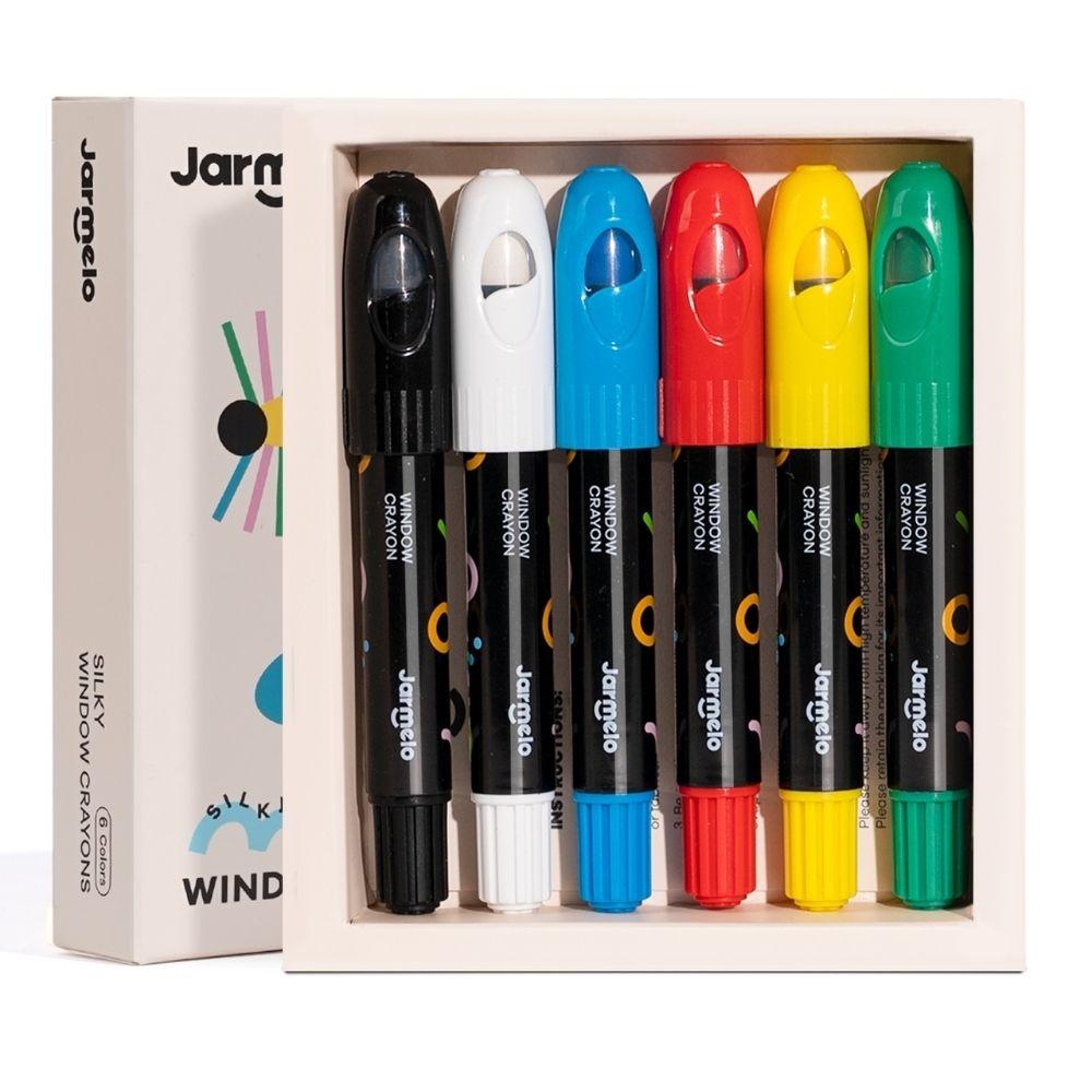 6 Crayones de ventana  - Lavable - Jarmelo - The Kids Club