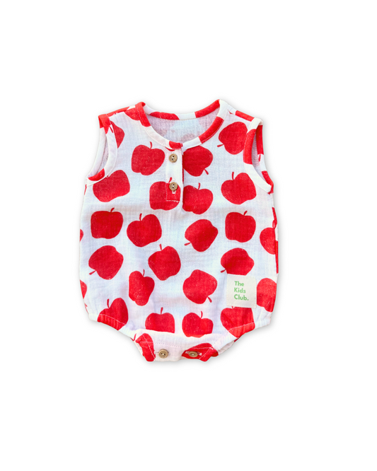 Body Recién Nacido Manzanas – 100% Algodón Orgánico – Talla 50 cm
